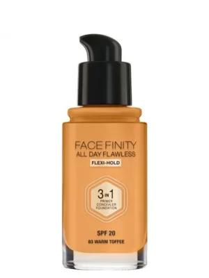 Max Factor Facefinity 3-in-1 All Day Flawless Liquid Foundation 83 Warm Toffee